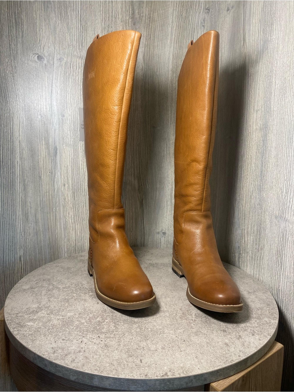 Franco Sarto Tall Leather Over-the-Knee Boots - Tan Brown